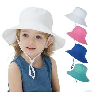 Caps chapeaux Ins Bucket Sun Hat pour enfants Enfants Qualité Floral 16 Couleurs Baby Girls Fashion Grass Fisherman St Drop Livilor Matern Otci8