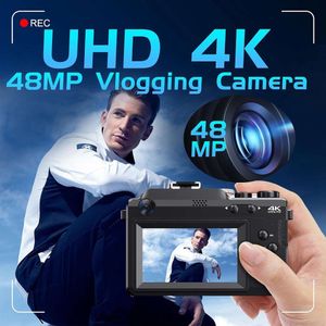 Capture impresionantes fotos y videos 4K con esta cámara de video compacta de 6MP de 6MP con zoom digital 18x, enfoque automático, wifi, vlogging, puntos y características de disparos