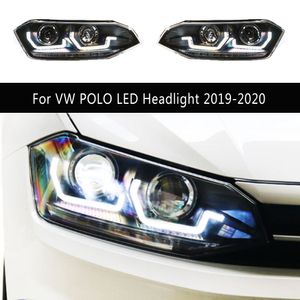 Accessoires de voiture lampe avant pour Volkswagen POLO ensemble de phares LED 19-20 feux de jour Streamer clignotant indicateur