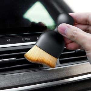 Cepillo suave para limpieza de ventilación de aire de coche con carcasa, herramienta de limpieza interior de coche, cepillo artificial para coche, polvo para grietas de coche, detalles de coche, cepillo de limpieza para huecos de silla