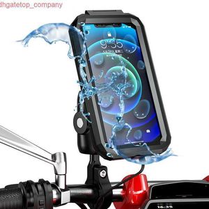 Soporte antirrobo para teléfono de bicicleta, funda impermeable, soporte para espejo de manillar de motocicleta y bicicleta, bolsa de montaje para teléfono móvil de 4,7-6,8