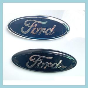 Insignes de voiture Insignes avant de voiture 9 pouces capot capot emblème insigne coffre arrière autocollant pour Ford Skl F150 F250 Explorer Edge accessoires Drop Dhrwe