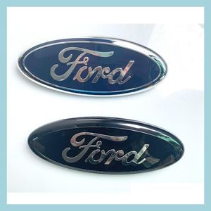 Badges de voiture Badges avant de voiture 9 pouces capot capot emblème insigne autocollant de coffre arrière pour Ford Skl F150 F250 Explorer Edge accessoires Drop Dhzjd