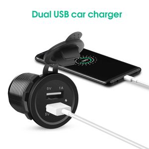 Voiture voiture 12v 3.1a double USB chargeur prise prise étanche avec indicateur LED pour voiture bateau moto Rv téléphone adaptateur de charge