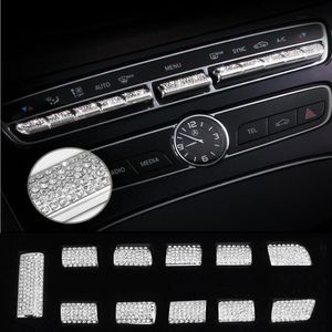 Console de voiture Console Contrôle bouton de couverture de couverture de couverture Bouilles d'autocollant Accessoires pour Mercedes Benz C E Classe GLC W205 W213 X253 Car-St308B