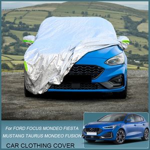 Housse de voiture imperméable à l'eau, au gel, à la poussière et à la poussière, pour Ford Fiesta Focus Mondeo Fusion Wagon Sedan Hatchback Mustang Taurus, housse Anti-UV