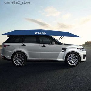 Car Covers Anti-UV Waterproof Protection Cover 400x220cm Car Covers Automatic Vehicle Tent Folding Remote Control Movable Carport Canopy Q231012