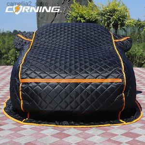 Car Covers Car Cover Waterproof Outdoor Winter Anti Hail Car Covers Cotton Thickened Protection Full Snow Awning Sunshade for Sedan SUV Q231012