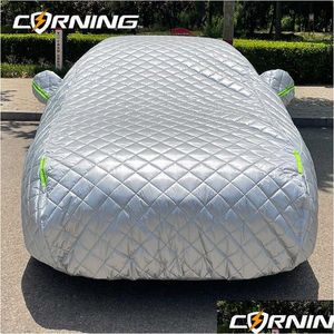 Housses de voiture Hiver ER coton extérieur épaissi auvent pour la protection de la voiture neige ERS pare-soleil étanche à la poussière berline Suvhkd230628 Drop Dhiac