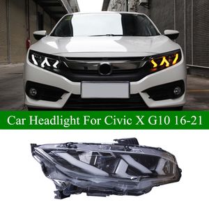 Conjunto de faros diurnos para coche, faros delanteros DRL LED de señal de giro, Luz De Carretera, para Honda Civic X G10, 2016-2021