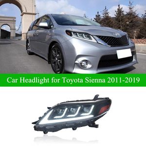 Phare de jour de voiture pour Toyota Sienna phare LED 2011-2019 clignotant dynamique lentille à double faisceau lampe automatique