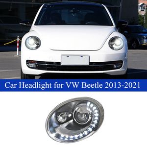 Luz de circulación diurna para coche, faro LED para VW Beetle 2013-2021 DRL, señal de giro dinámica, lente de doble haz, lámpara de accesorios para automóvil