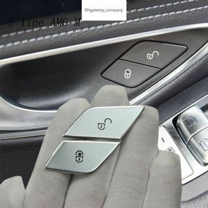 Autocollant de bouton de commutation de serrure de porte de voiture pour Mercedes Benz classe C E W205 W213 GLC X253 2016-2019 année LHD conduite à gauche