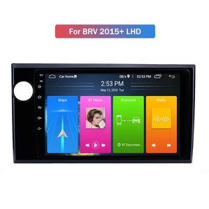 Lecteur DVD de voiture 2din androin HD écran tactile 9 pouces Android 10 pour HONDA BRV 2015-2021 LHD avec Wifi GPS BT Radio USB