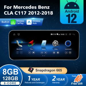 car dvd Android 12 Wireless Auto CarPlay For Mercedes Benz CLA C117 2012-2018 Car Multimedia Navigation GPS SWC DSP 4G WiFi Netflix
