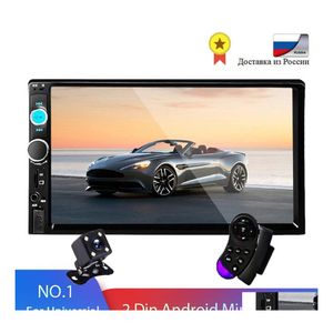 DVD del coche Reproductor de DVD 2 Din Coche portátil 7 Hd Radio Mtimedia 2Din Touch Sn Estéreo Mp5 Bluetooth Usb Tf Fm Drop Delivery Móviles Motocicletas Elec Dhcqn