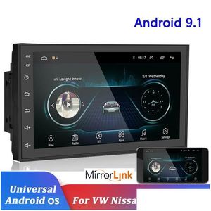 voiture DVD DVD Player 9 pouces GPS Navigator Car Android 9.1 Système de navigation OS MP5 Bluetooth Avin 2.5d SN support Mirror Link Drop Livraison MO DH5QF