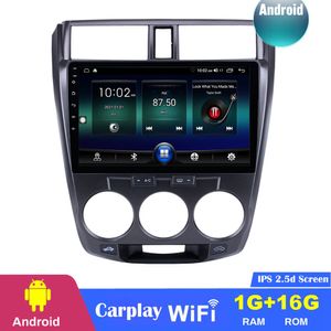 Lecteur dvd GPS Radio de voiture 10.1 pouces Android musique stéréo écran tactile unité principale pour Honda CITY 2011-2016 système de Navigation