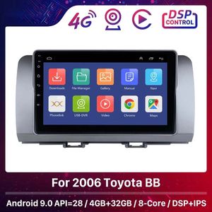 Lecteur multimédia dvd de voiture Android 10.0 GPS Navi radio pour 2006-Toyota BB support Carplay 9 pouces RAM 2GB ROM 32GB DSP IPS