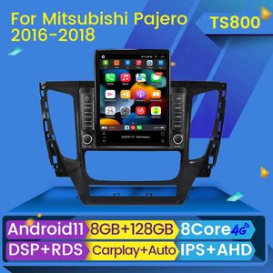 Lecteur vidéo multimédia Radio dvd de voiture Carplay pour Mitsubishi Pajero Sport 3 2016 - 2018 Navigation stéréo GPS Android 2din