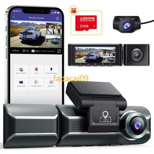 Voiture dvr AZDOME M550 Cam avant intérieur arrière caméra de tableau de bord à trois voies 4K1080P double canal avec GPS WiFi IR Vision nocturneHKD230701