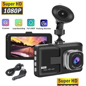 Voiture Dvr Voiture Dvrs Real Hd 1080P Dash Cam Dvr Enregistreur Vidéo Enregistreurs D'enregistrement De Cycle Vision Nocturne Grand Angle Dashcam Caméra Registrar Drop D