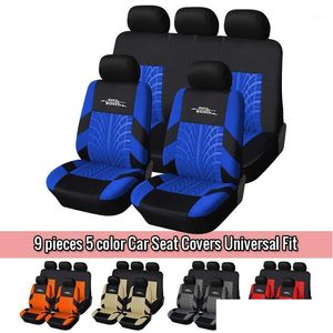Car Dvr Car Seat Covers Youth Mobile Ers Fit Protectores de tela de poliéster Styling Interior Accessories1 Drop Delivery Mobiles Motorcycl Dh0Z4