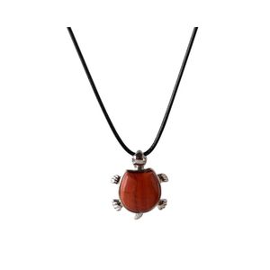 voiture dvr Pendentif Colliers Naturel Rouge Cornaline Tortue Cristal Femmes Charka Guérison Tortue Bijoux Collier 18 Pour La Fête Dans Des Sacs Cadeaux Drop Dhdwd