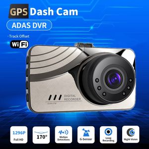 Voiture DVR WiFi Full HD 1080P Dash Cam vue arrière véhicule caméra enregistreur vidéo Vision nocturne Auto Dashcam 3 en 1 GPS Logger D906