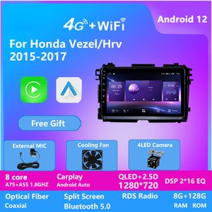 Système de divertissement automobile Autoradio Radio Video Player DSP GPS Audio Head Unit for Honda Vezel 2015-2017