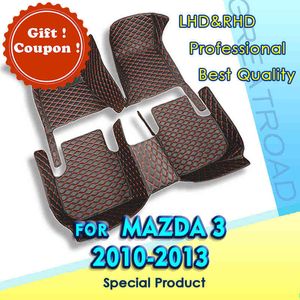 Car Floor Mats For Mazda 3 2010 2011 2012 2013 Custom Auto Foot Pads Automobile Carpet Cover interior accessories H220415