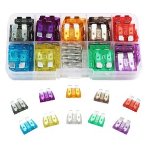 Car Fuses 2A 3A 5A 7.5A 10A 15A 20A 25A 30A 35A Amp with Box Clip Assortment Auto Blade Type Fuse Set Truck