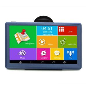 Accessoires GPS de voiture Android 7 pouces Navigateur de navigation Wifi Bluetooth Avin Quad-Core Truck Vehicle Navitel Russie / Europe 8 Go Cartes Dhcgu