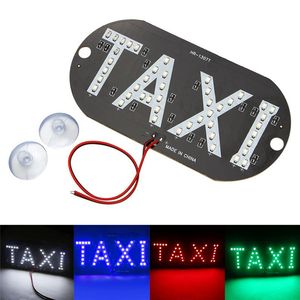 Faros de coche 4 colores Taxi Cab Parabrisas Signo de parabrisas Bombilla de luz LED blanca