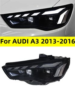 Ensemble de phares de voiture pour AUDI A3 2013 – 20, 16 phares d'animation DRL bleus, feux de jour LED, feux de route