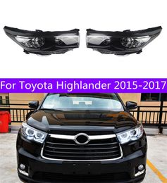 Phares de voiture pour Toyota Highlander phare 20 15-20 17 oeil d'aigle nouveau Kluger LED DRL Hid lampe frontale oeil d'ange Bi lumière xénon