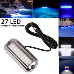 Faros delanteros de coche IP68 50W LED luces de popa de barco 12V 27 pesca gota profunda luz subacuática señuelo cebo lámpara de buscador nocturno