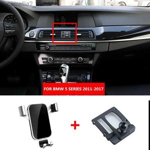 Support pour voiture Support de téléphone portable de voiture pour BMW série 5 2011-2017 support de ventilation support de rotation de tableau de bord support de téléphone GPS accessoires automobiles Q231104