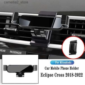 Soporte para coche Soporte para teléfono de coche para Mitsubishi Eclipse Cross 2018-2022 Soporte de navegación por gravedad Soporte GPS Clip de salida de aire Soporte giratorio Q231104