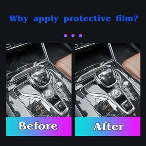 Console du centre intérieur de la voiture Transparent TPU Protective Film Repair Film Drive à droite pour Audi A6 A7 C8 2019 2020 2021-2023