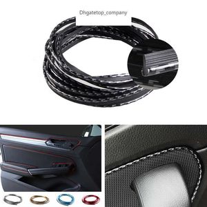 Moldura interior del coche 5M Panel de la puerta Borde Control central Tablero Protector Tira Pegatinas decorativas Estilo de fibra de carbono / Plata