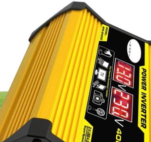 Car Jump Starterpower Inverter 4000W Adaptateur solaire Power Adaptateur Double LED USB Affichage 12V à 220V110V Transformateur de tension Modi1368777