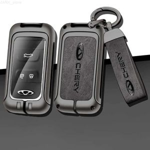 Clé de voiture bâtons de randonnée en alliage de Zinc voiture télécommande clé housse pour Chery Tiggo 8 protection automatique porte-clés coquille boucle sac intérieur accessoires L2031228