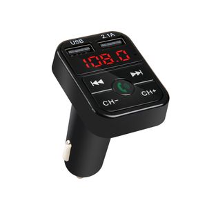 Car Kit Handsfree Wireless Bluetooth-Compatible 5.0 FM Transmitter LCD MP3 Player Car Accessories Dual USB Charger FM Modulator