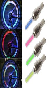 Lumières de voiture 1pairs Multi Color LED Neon Bike Wheel Tire Light Tire Valve Dust Cap Core Spoke L pour Auto Bicycle Motorcycles2566236