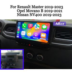 Lecteur multimédia de voiture pour Renault Master 2019-2023 Nissan NV400 Opel Movano Android 13 4G radio stéréo Wi-Fi BT Carplay GPS unité principale de navigation Android Auto DVD de voiture