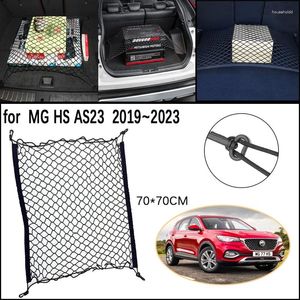 Organisateur de voiture pour MG HS AS23 MGHS Plug-in Ehs Phev 2024-2024 2024, réseau de coffre en maille, crochet fixe pour bagages, rangement élastique, filet de chargement, organisation