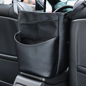 Organisateur de voiture sièges en cuir poche de rangement entre le sac d'espacement de siège universel suspendu support de sac à main en filet automatique