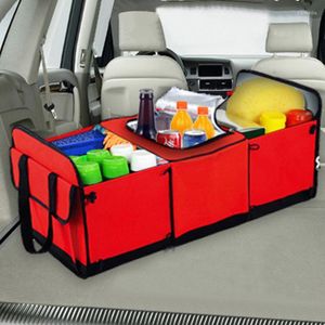 Car Organizer Stowing Tidying Universal Storage Trunk Collapsible Toy Food Truck Cargo Container Bags Box Black