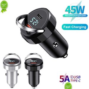 Voiture Autre Auto Electronics Nouveau chargeur double port USBaddtype C affichage de tension numérique Qc3.0 Pd 45W 5A allume-cigare rapide téléphone Ada Dhmcm